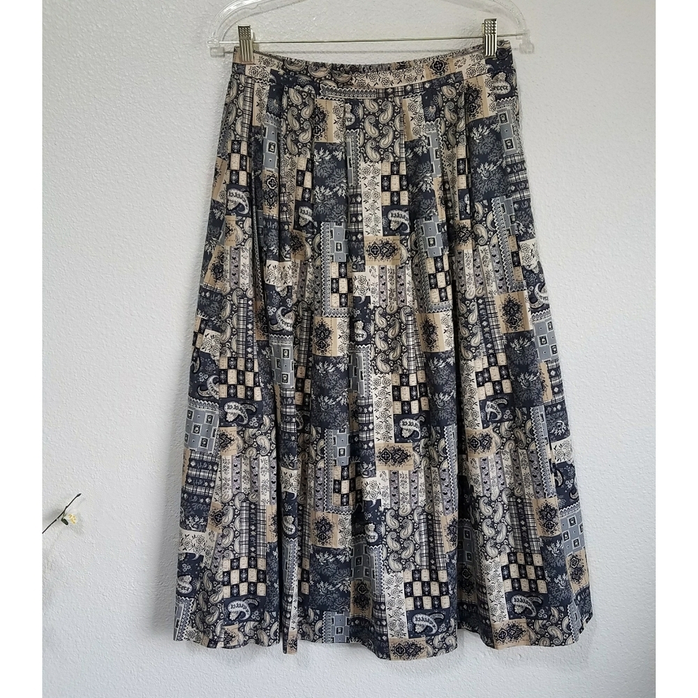 Orvis Vintage Patchwork Midi Skirt
